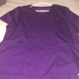 Healing Hands Eggplant color scrubs